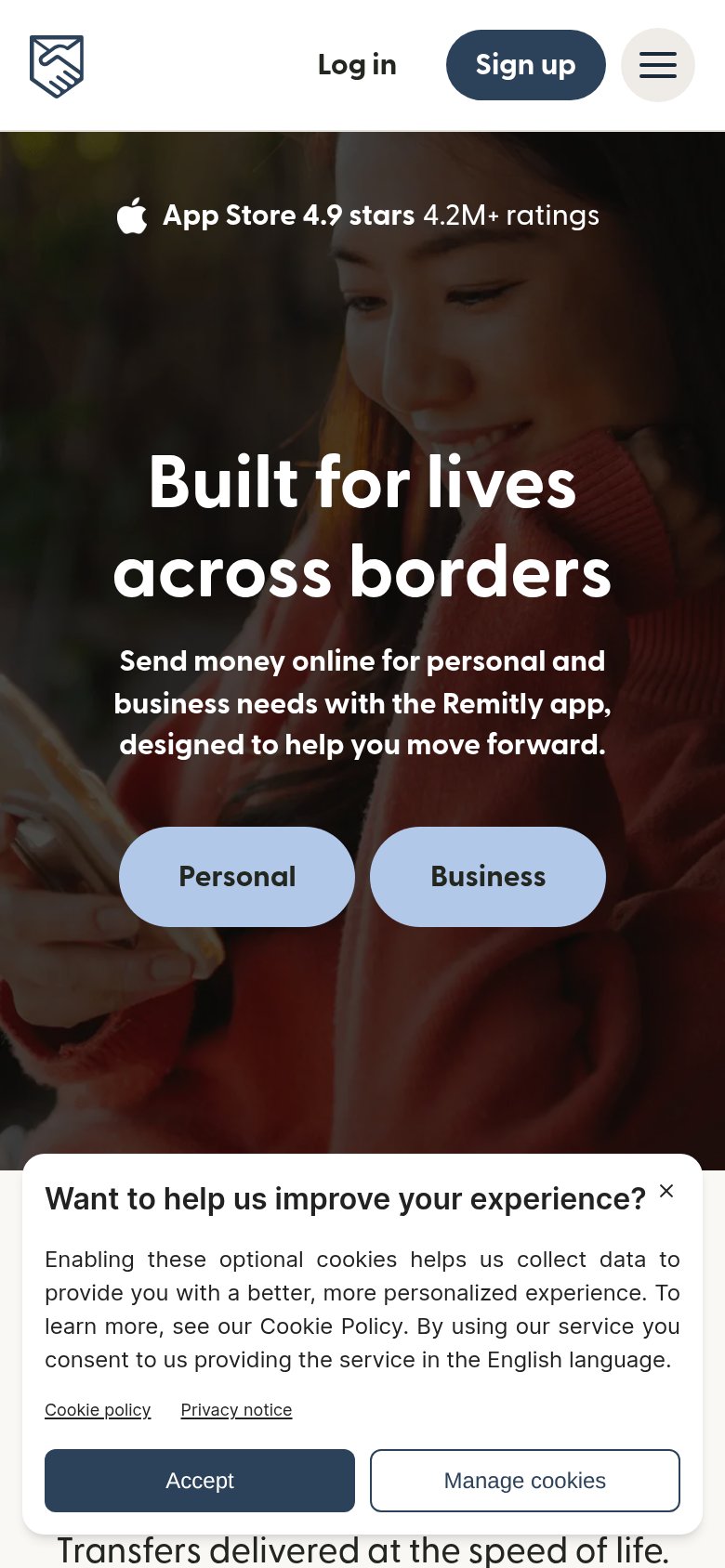 Remitly mobile capture for Mobile web