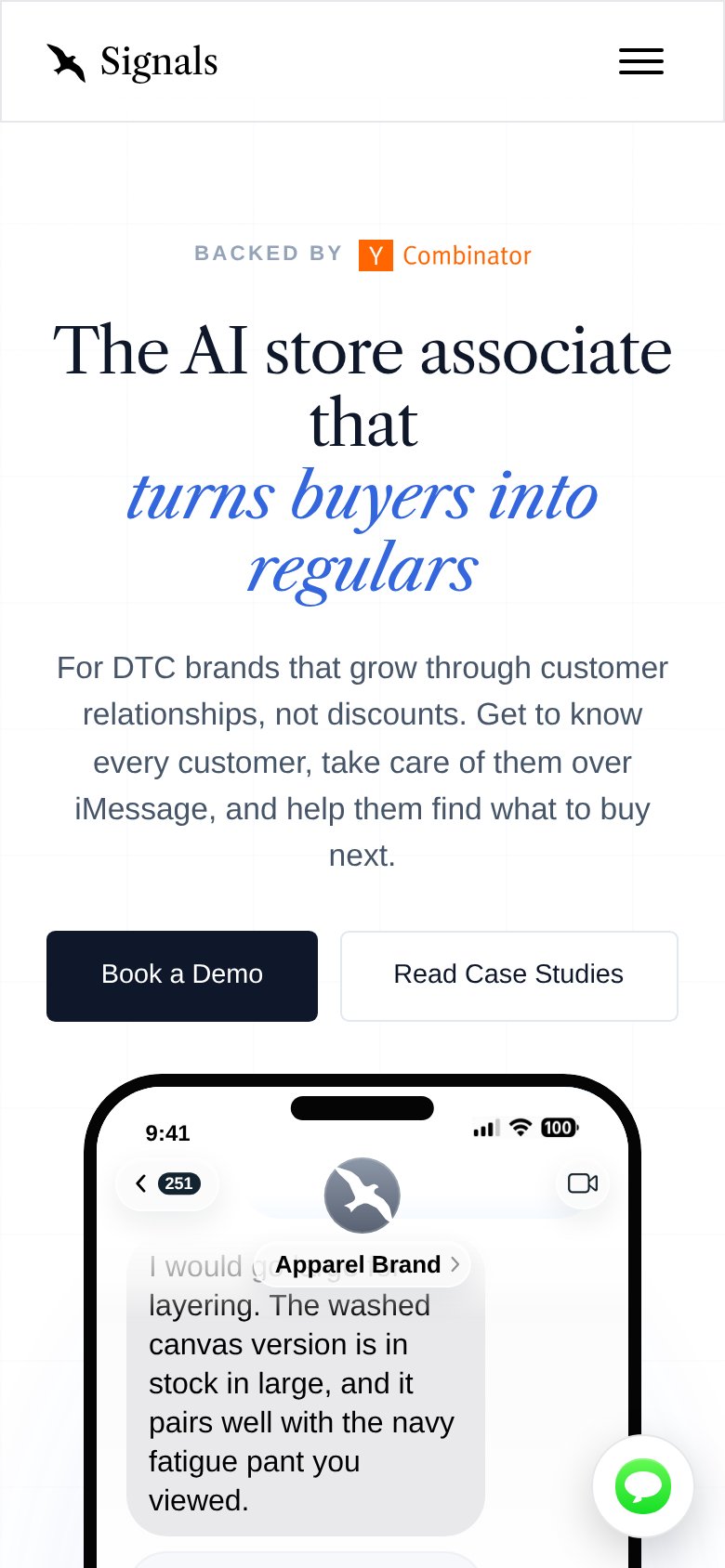 Signals mobile capture for Mobile web