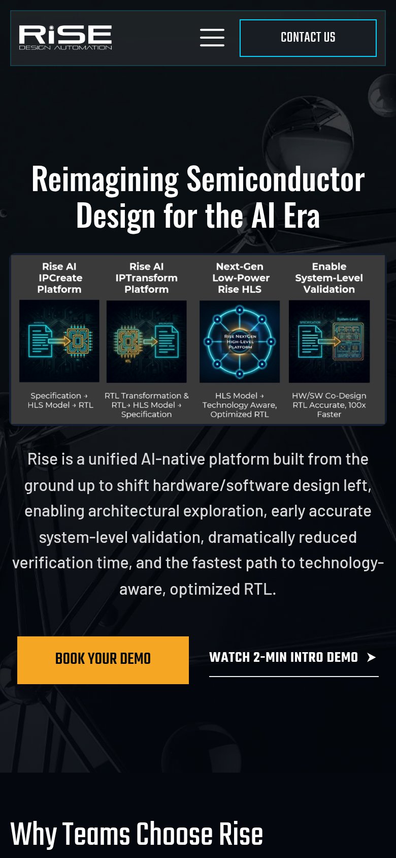 Rise Design Automation mobile capture for Mobile web