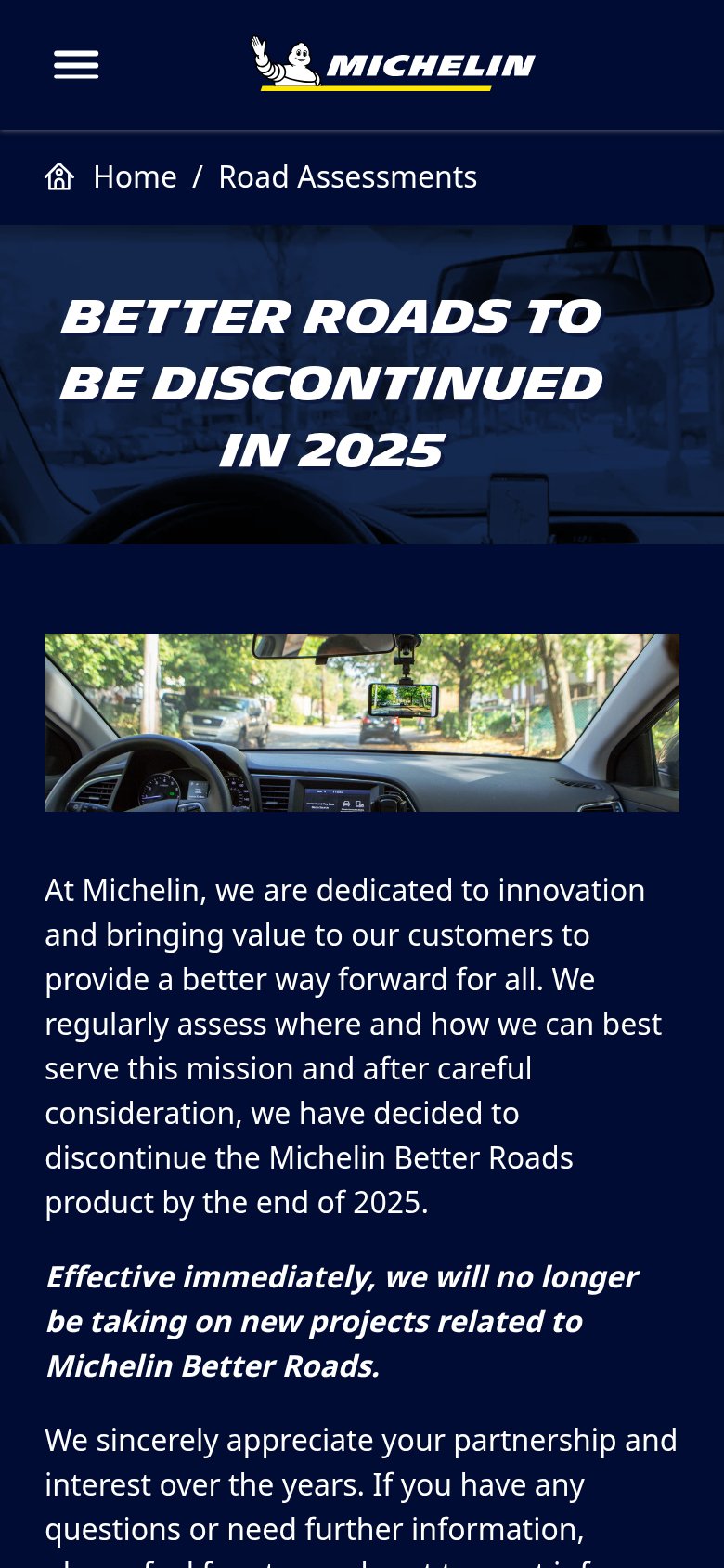 RoadBotics by Michelin mobile capture for Mobile web