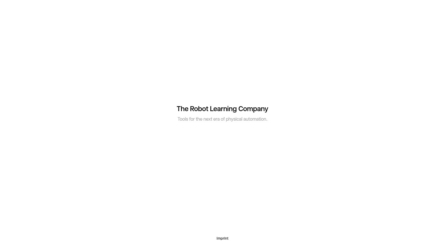 The Robot Learning Company desktop capture for Trust
