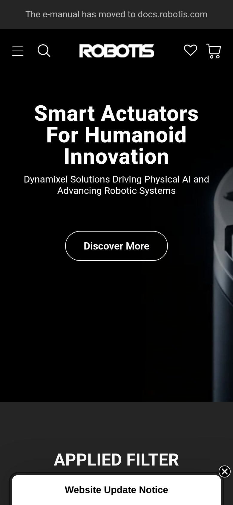 Robotis (Dynamixel) mobile capture for Mobile web