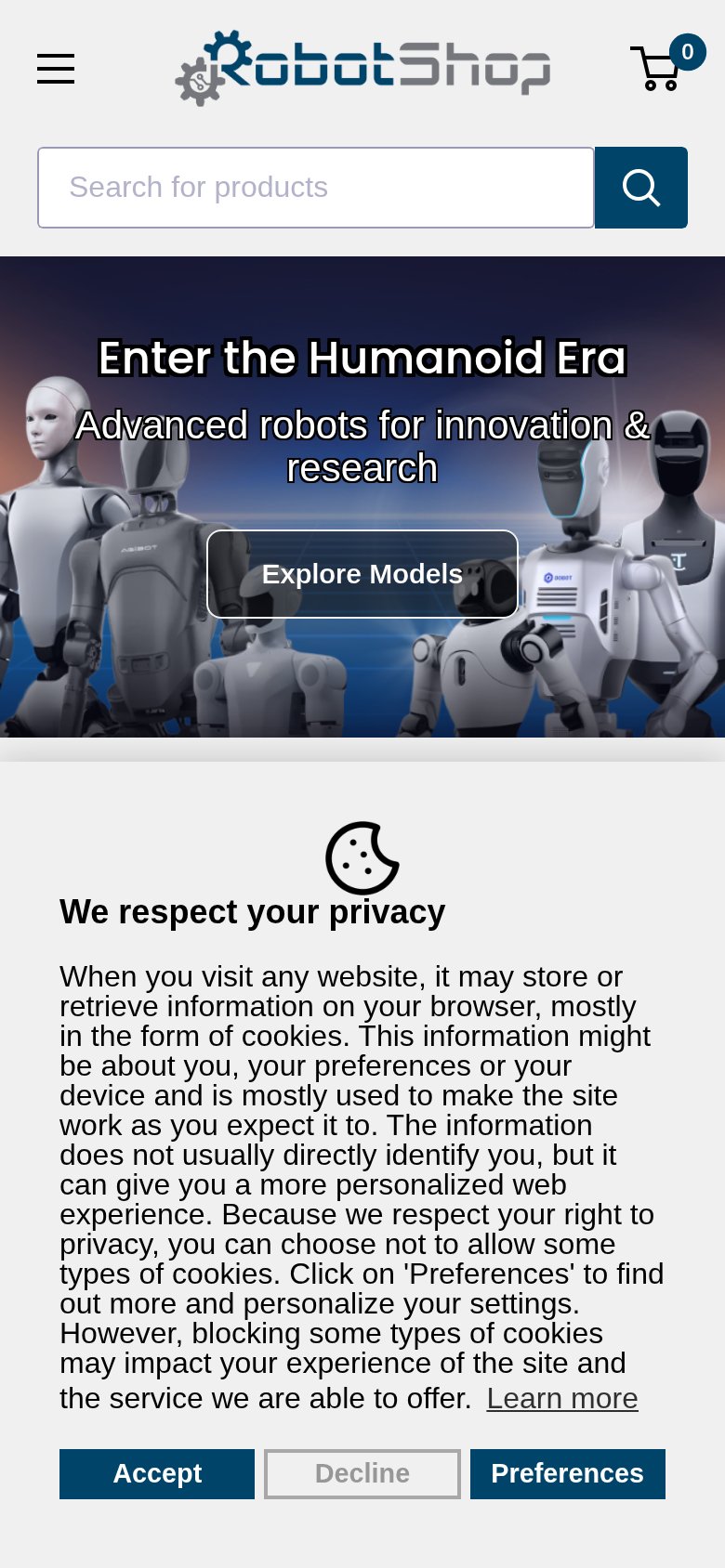 RobotShop mobile capture for Mobile web