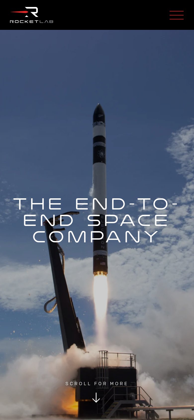 Rocket Lab (Space Systems – Solar) mobile capture for Mobile web