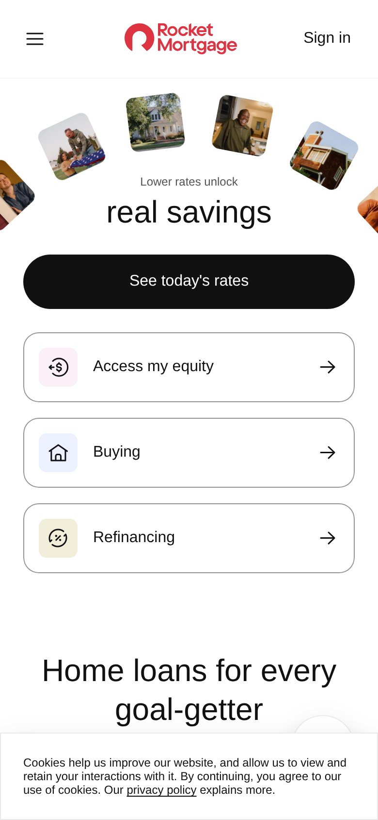 Rocket Mortgage mobile capture for Mobile web