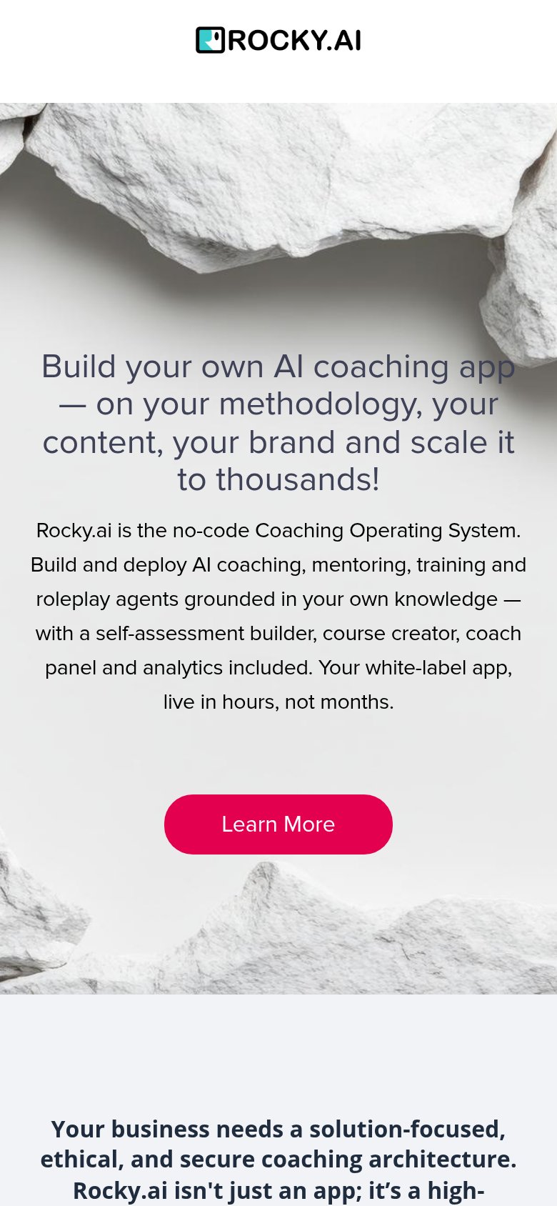 Rocky.ai mobile capture for Mobile web