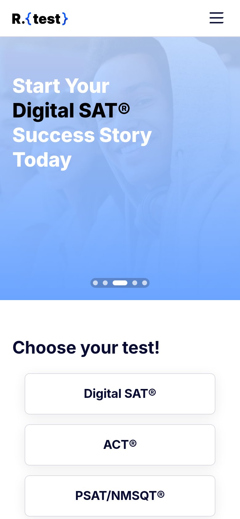 R.test (Riiid) mobile capture for Mobile web