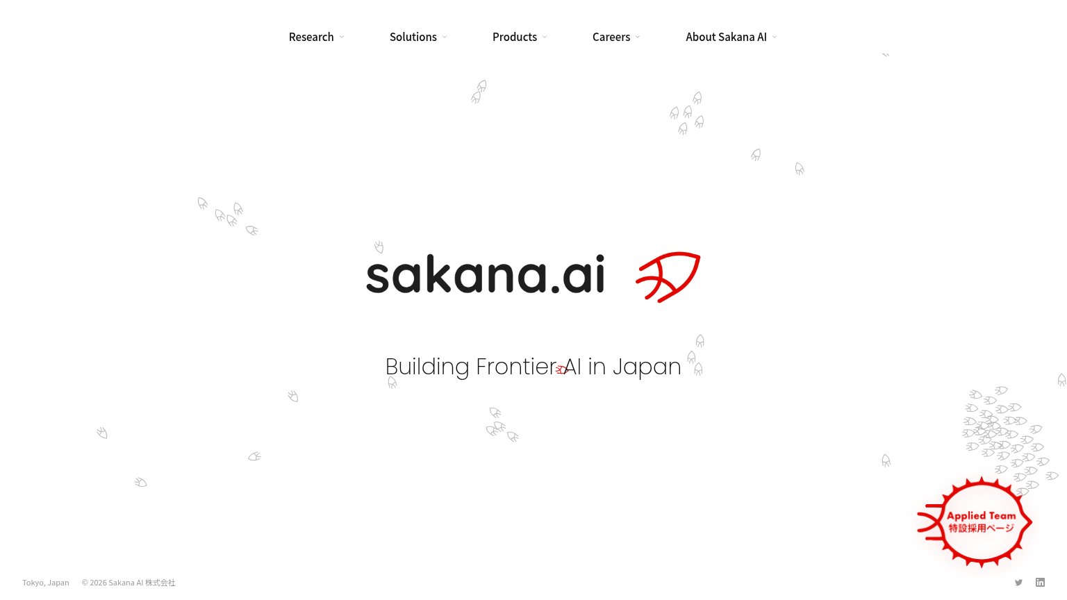 Sakana AI desktop capture for Information hierarchy