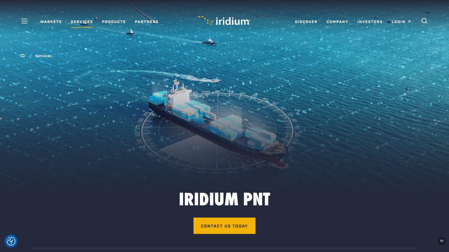 Satelles (Iridium STL) desktop capture for Information hierarchy