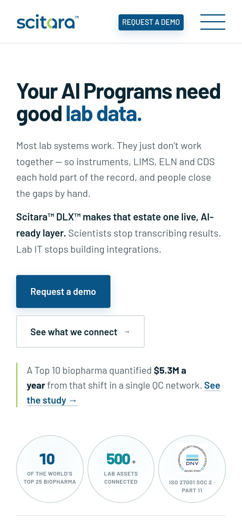 Scitara mobile capture for Mobile web
