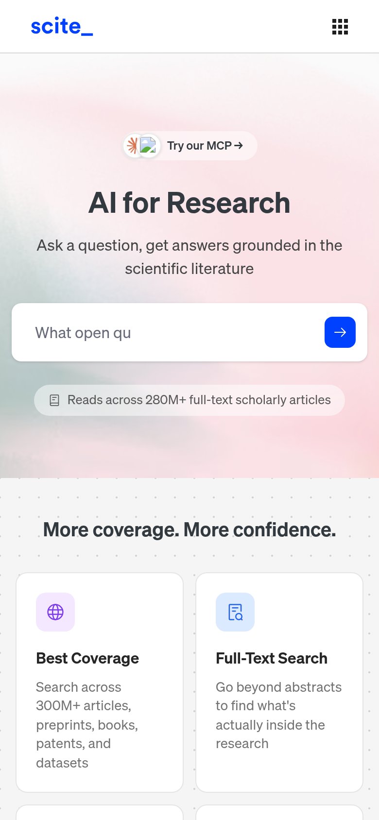 Scite mobile capture for Mobile web