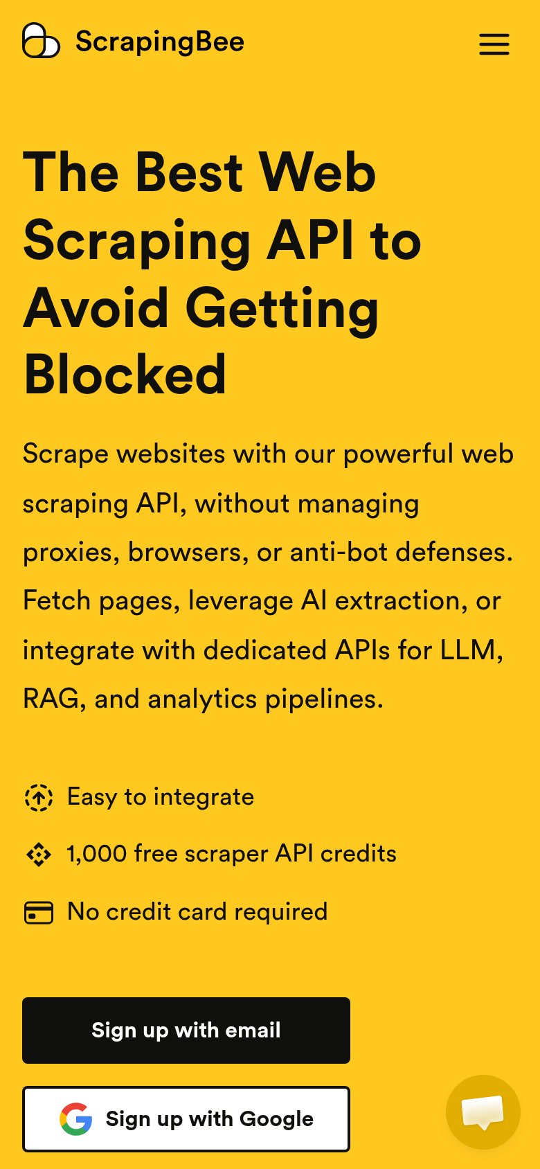 ScrapingBee mobile capture for Mobile web