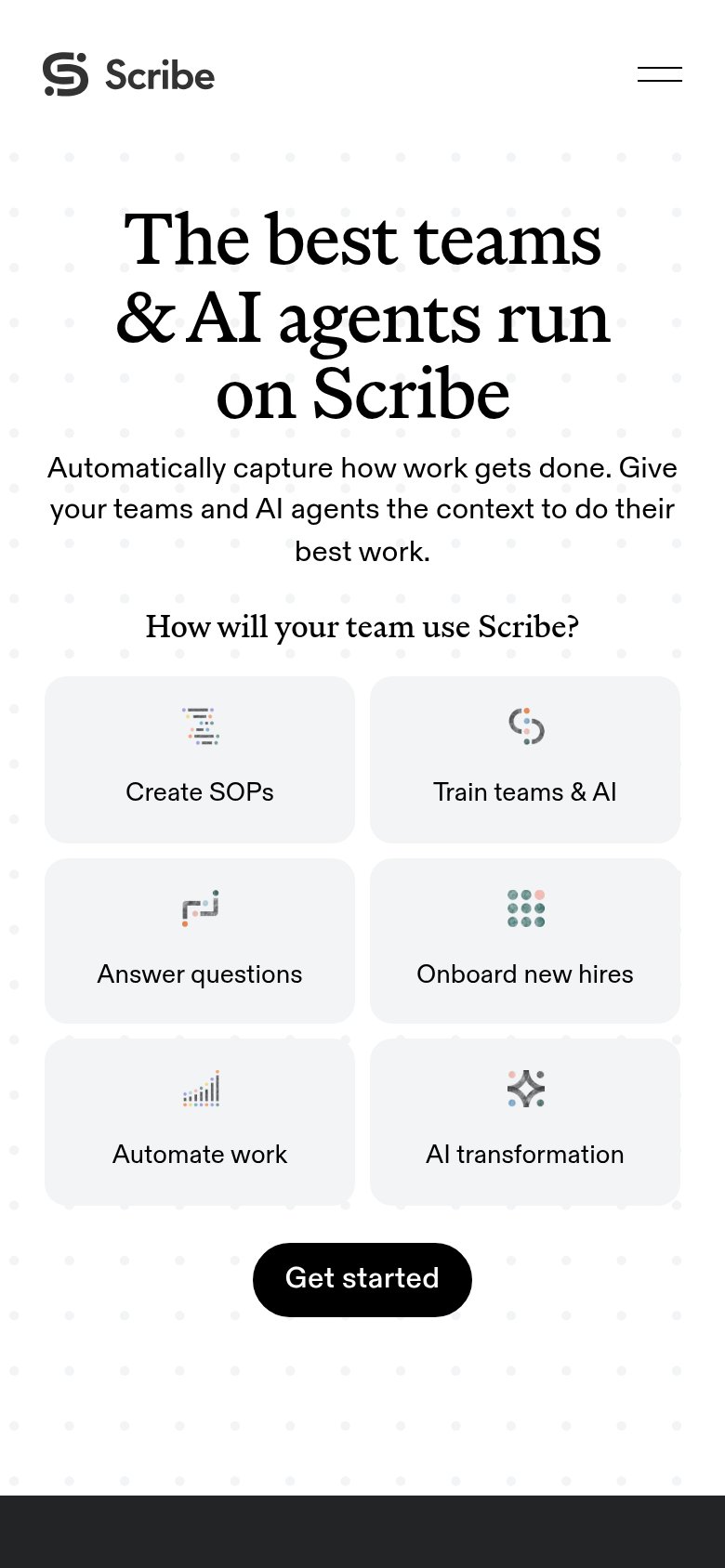Scribe mobile capture for Mobile web
