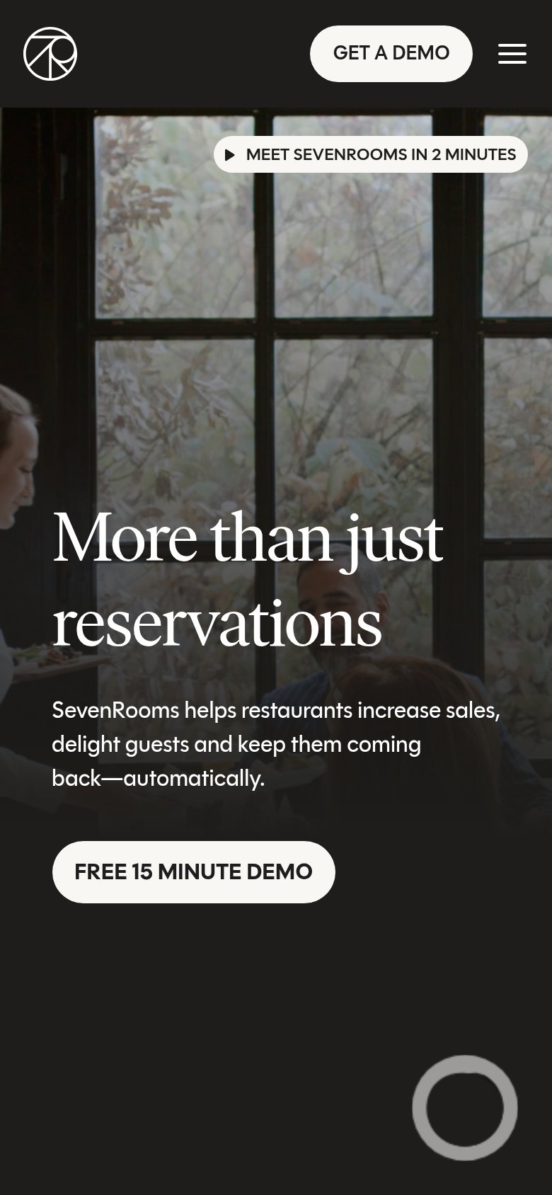 SevenRooms mobile capture for Mobile web