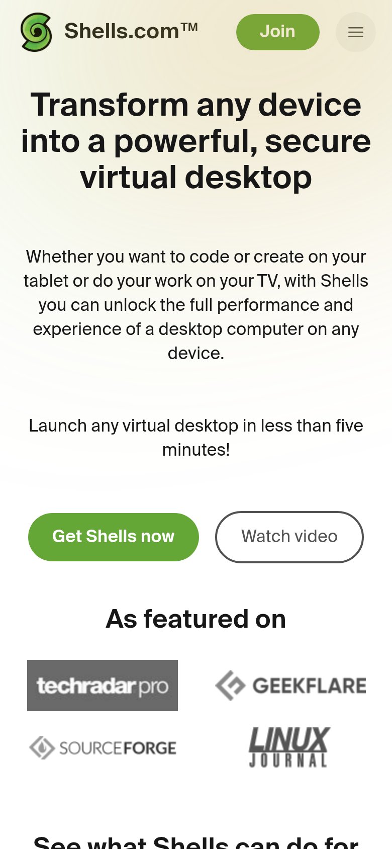 Shells mobile capture for Mobile web