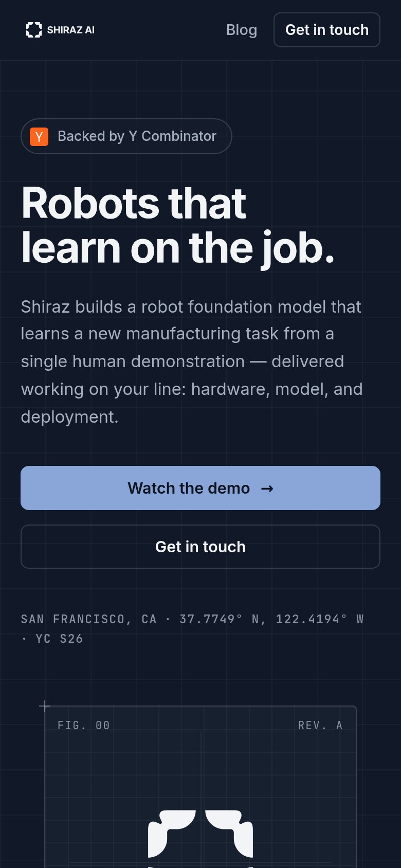 Shiraz AI mobile capture for Mobile web
