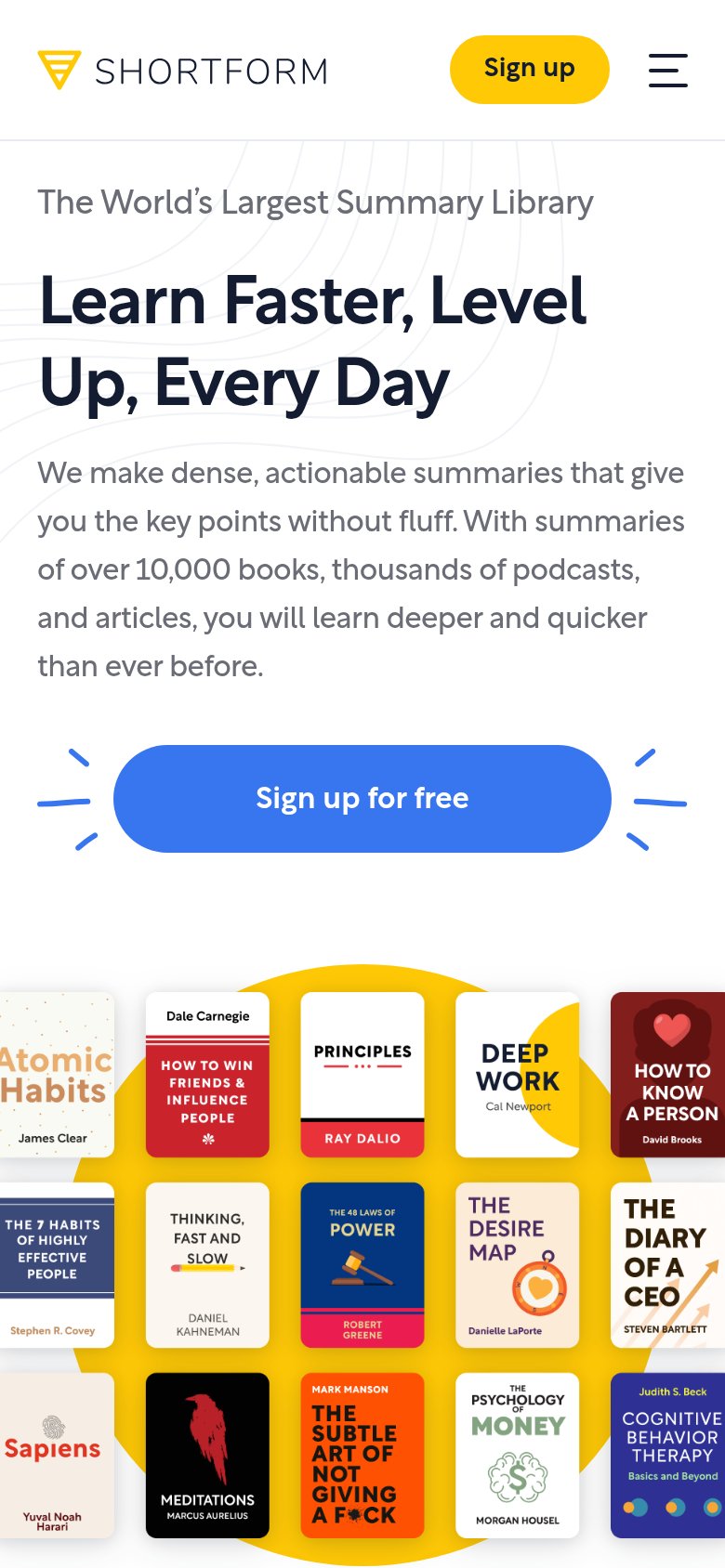 Shortform mobile capture for Mobile web