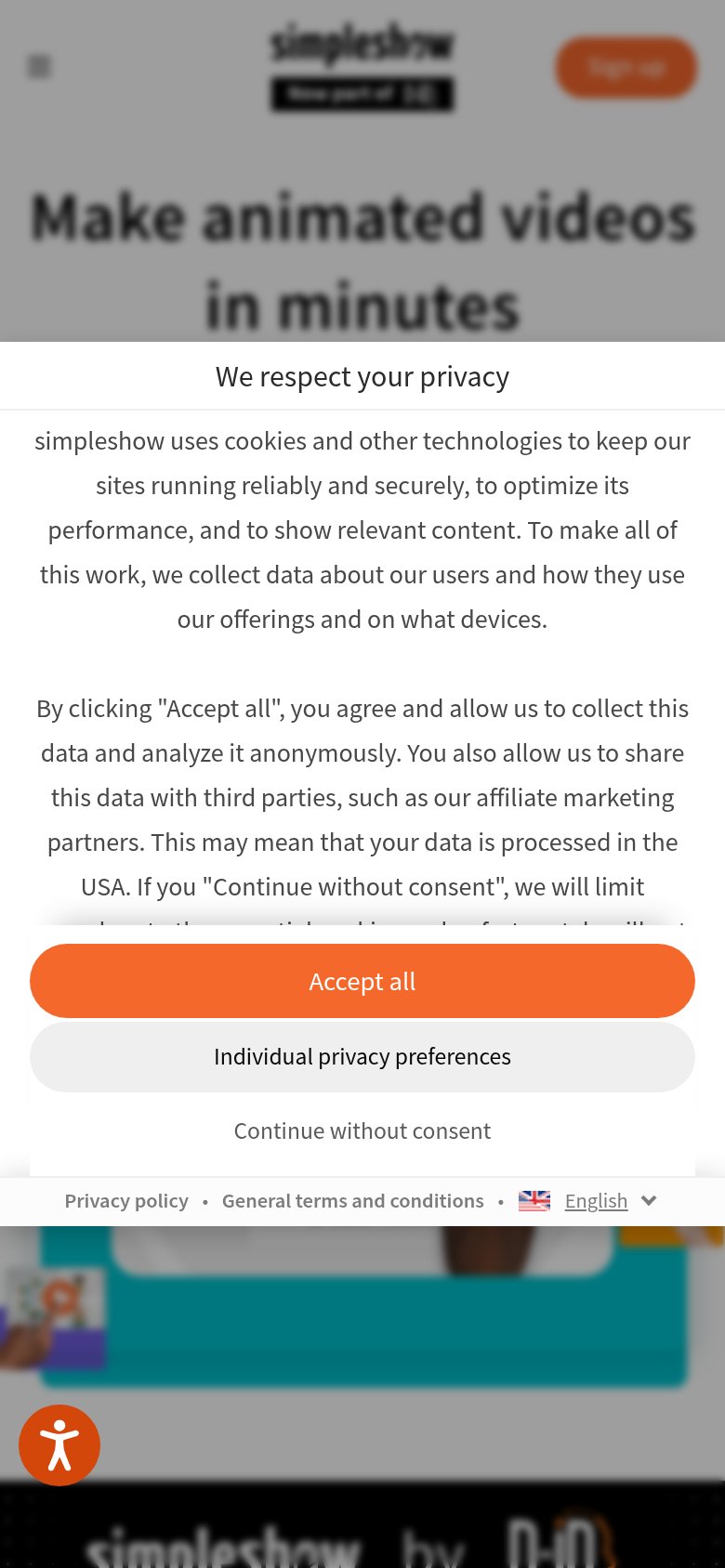 Simpleshow mobile capture for Mobile web