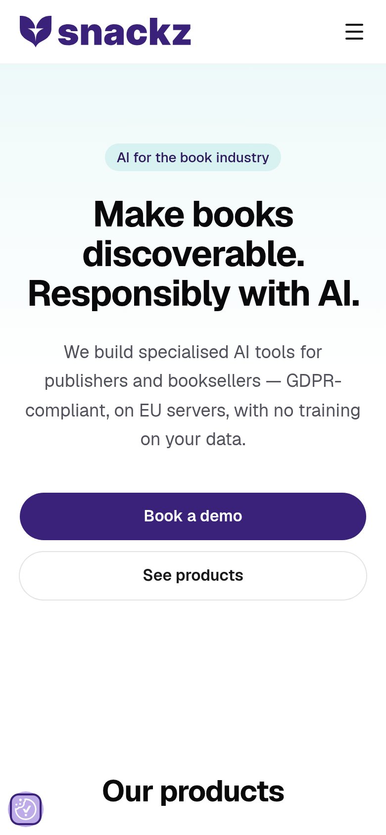 Snackz.ai mobile capture for Mobile web