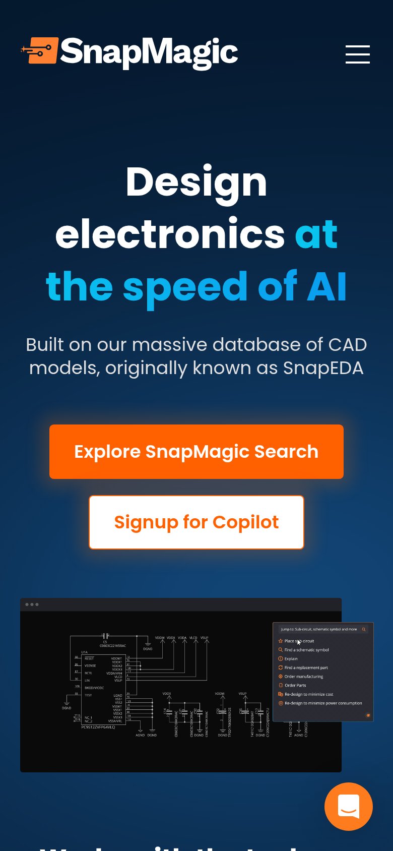 SnapMagic (formerly SnapEDA) mobile capture for Mobile web
