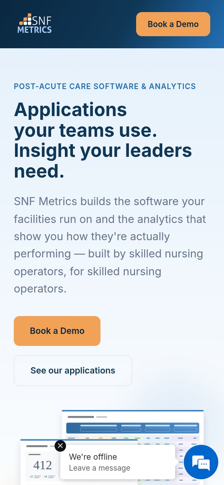 SNF Metrics mobile capture for Mobile web