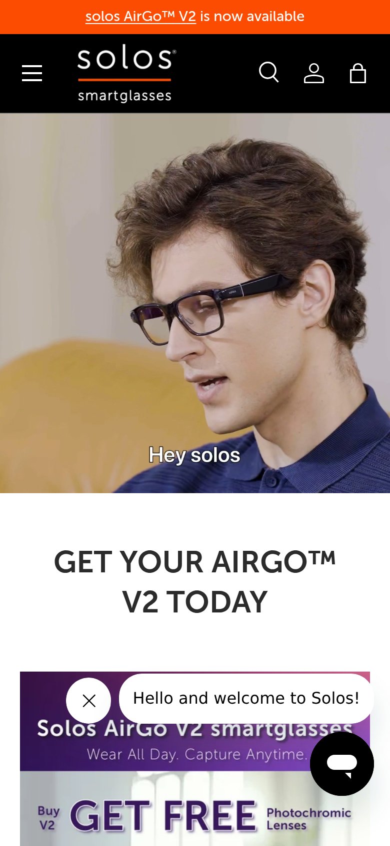 Captify (by Solos) / Solos AirGo mobile capture for Mobile web