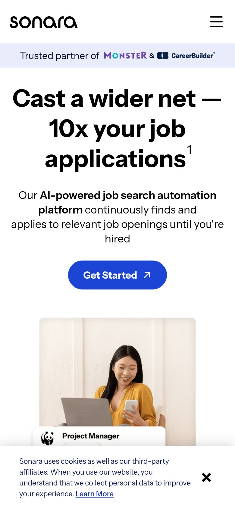 JobSwipe (Sonara-style AI job agents) — Sonara AI mobile capture for Mobile web