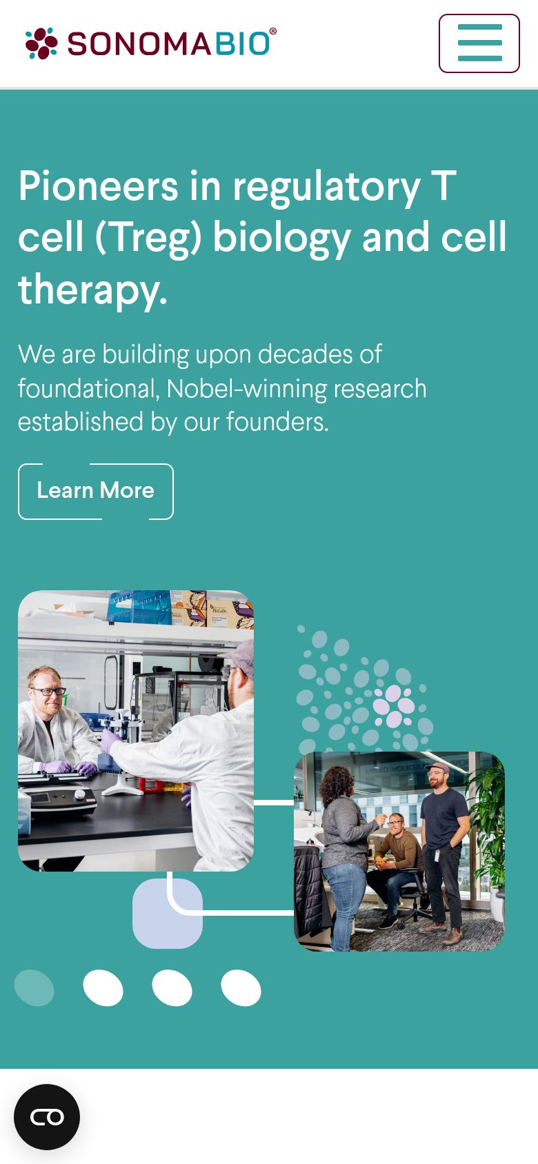 Sonoma Biotherapeutics mobile capture for Mobile web