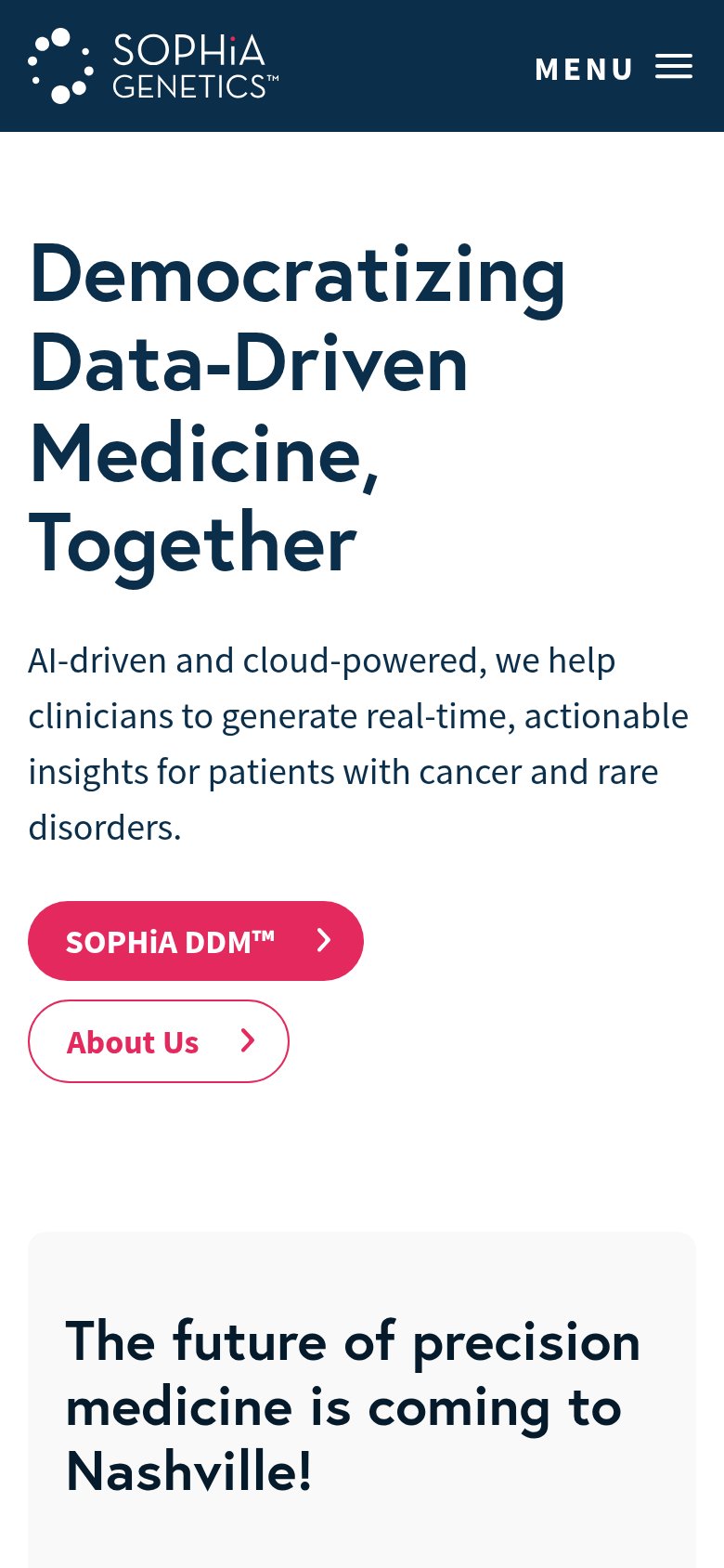 SOPHiA GENETICS mobile capture for Mobile web