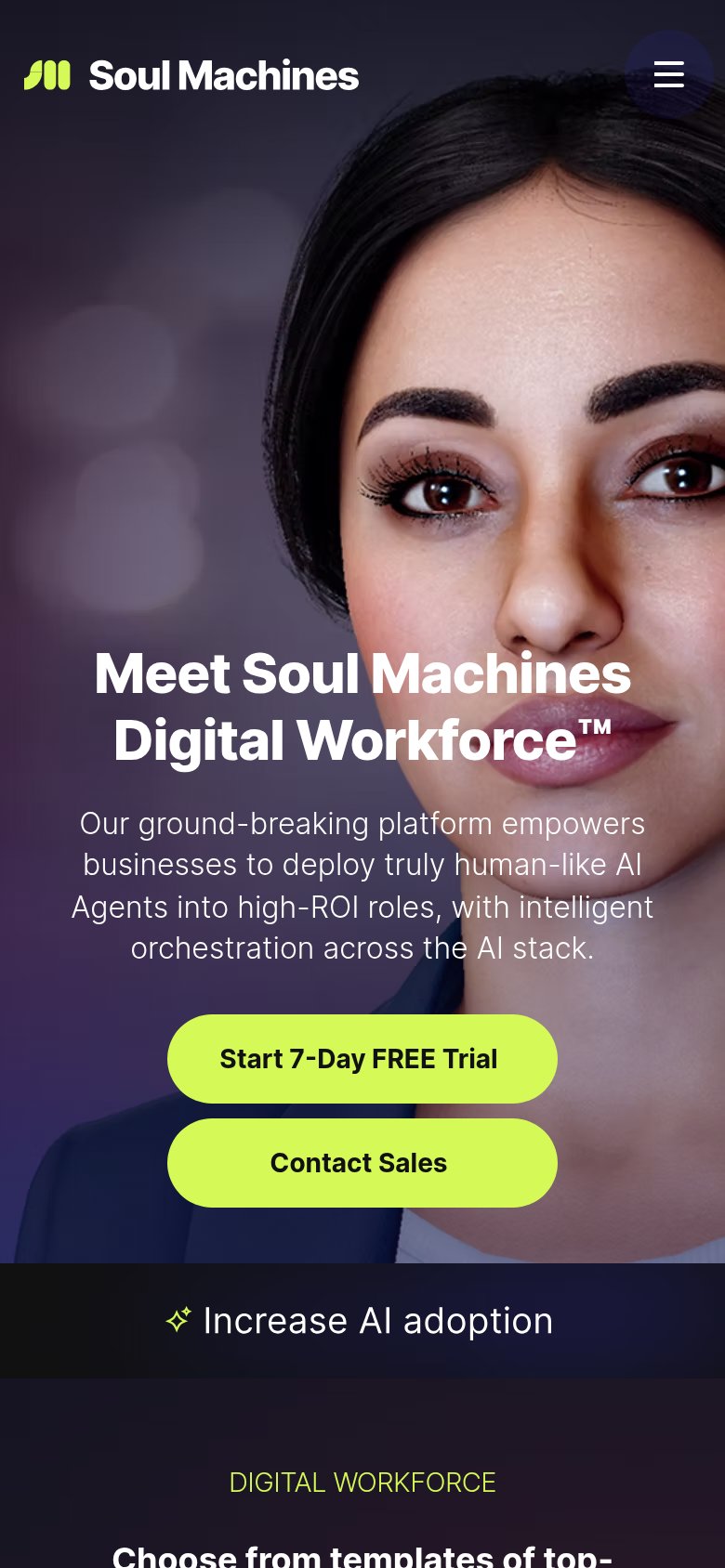 Soul Machines mobile capture for Mobile web