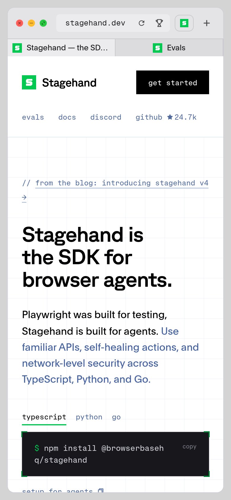 Stagehand (Browserbase) mobile capture for Mobile web