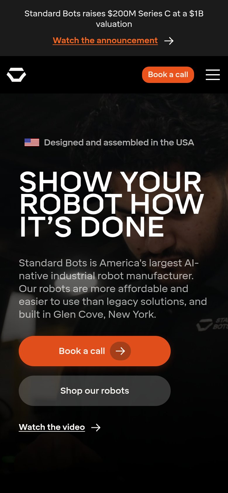 Physical AI (Standard Bots) mobile capture for Mobile web