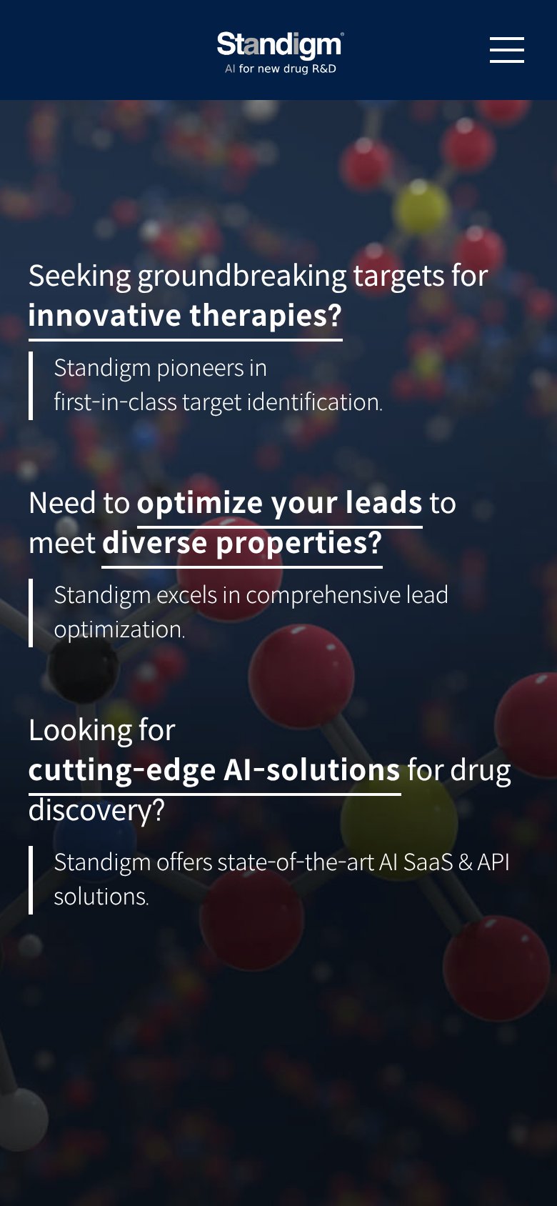 Pharos iBio / Standigm mobile capture for Mobile web