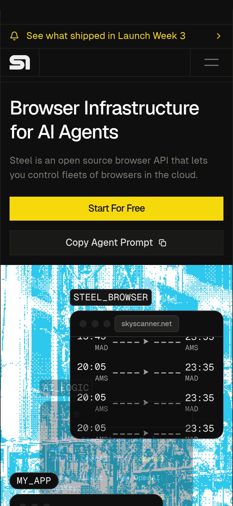 Steel mobile capture for Mobile web