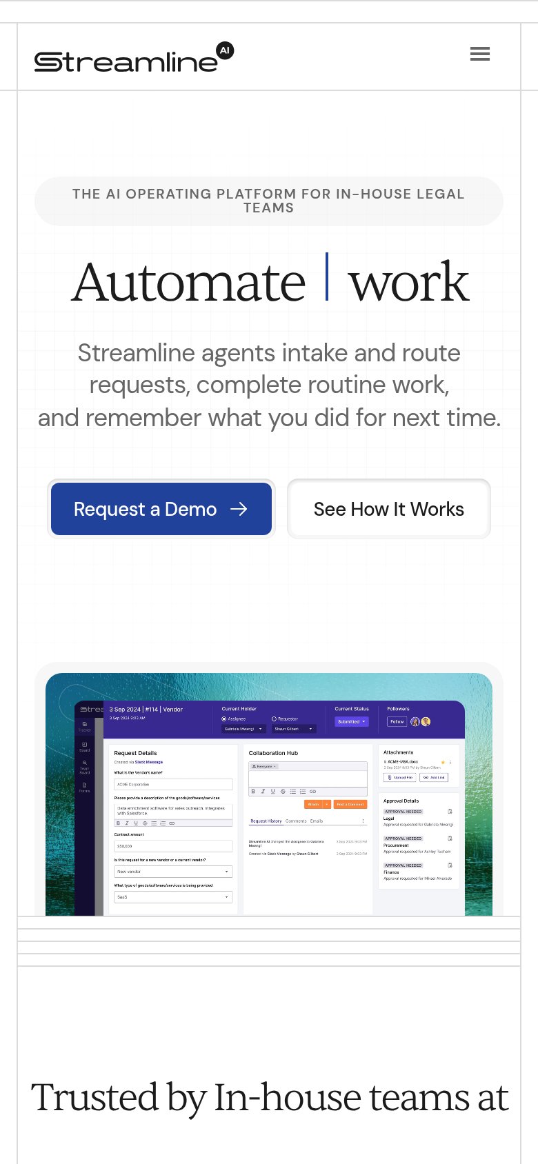 Streamline AI mobile capture for Mobile web