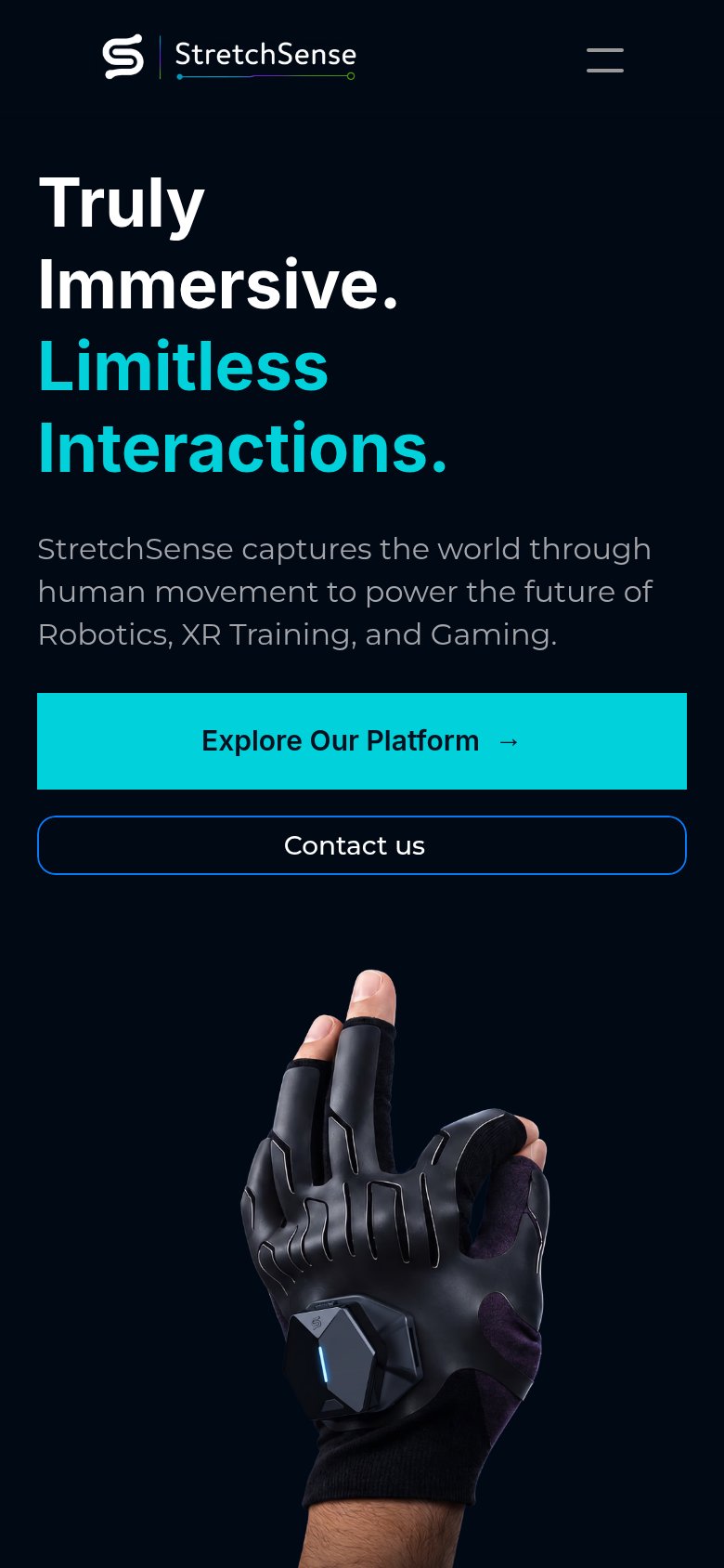 StretchSense mobile capture for Mobile web