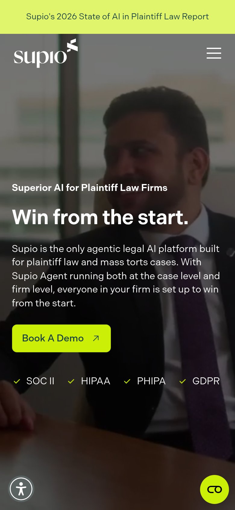 Supio mobile capture for Mobile web