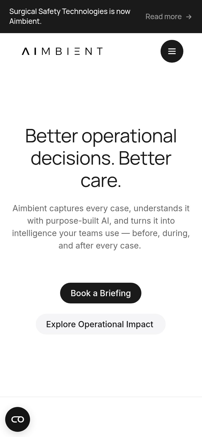 Surgical Safety Technologies (OR Black Box) mobile capture for Mobile web