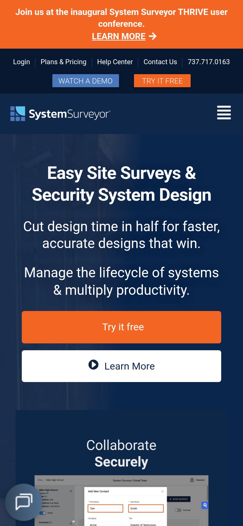 System Surveyor mobile capture for Mobile web