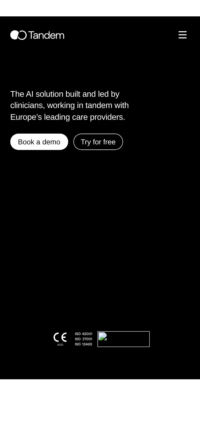 tandemhealth.ai mobile capture for Mobile web