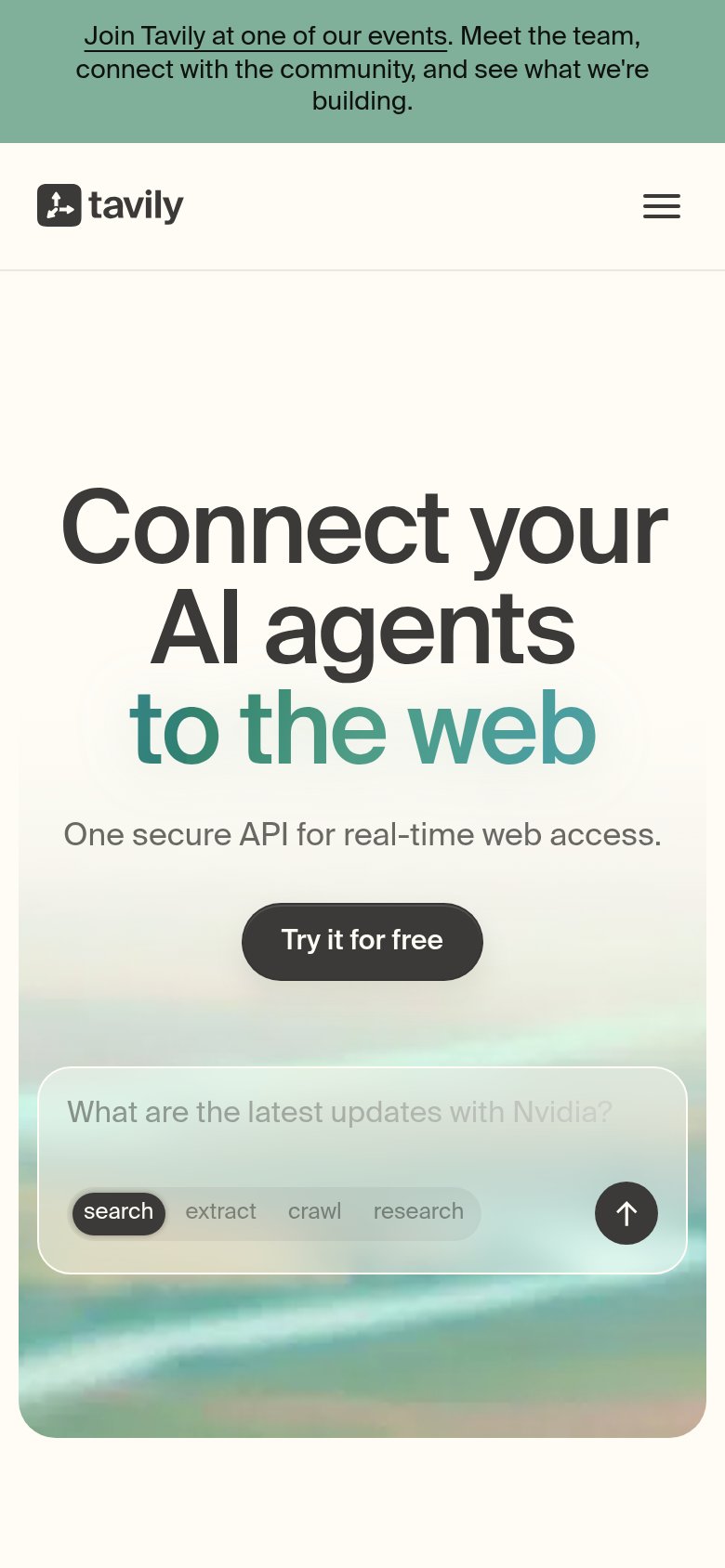 Tavily mobile capture for Mobile web
