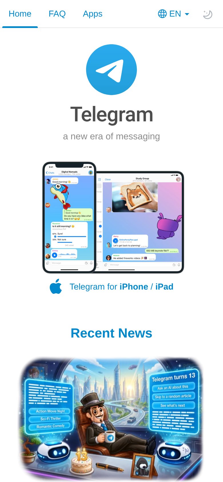 Telegram mobile capture for Mobile web
