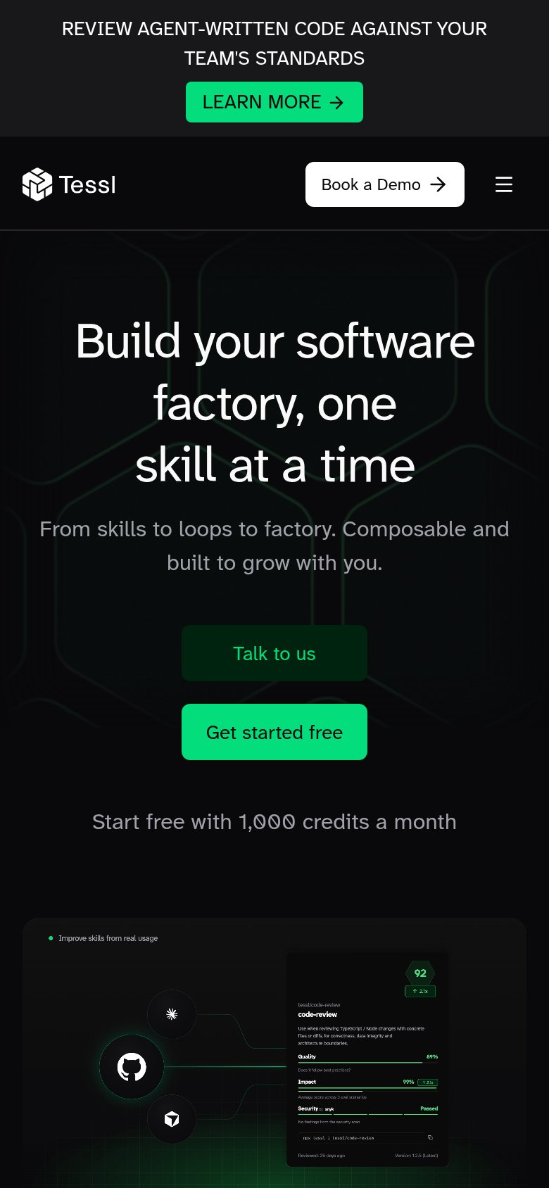Tessl mobile capture for Mobile web