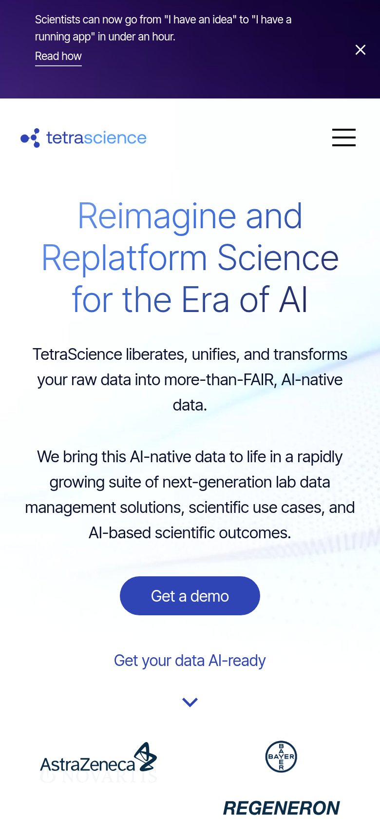 TetraScience mobile capture for Mobile web