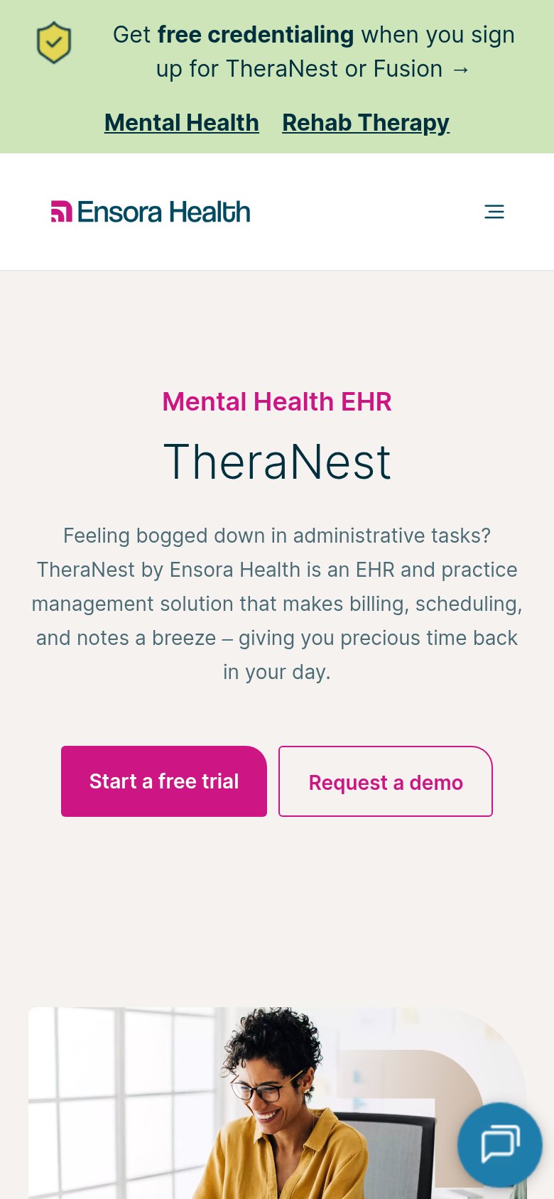 TheraNest mobile capture for Mobile web