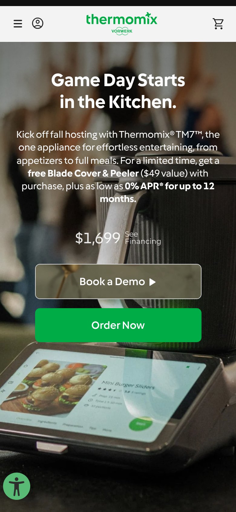Thermomix mobile capture for Mobile web