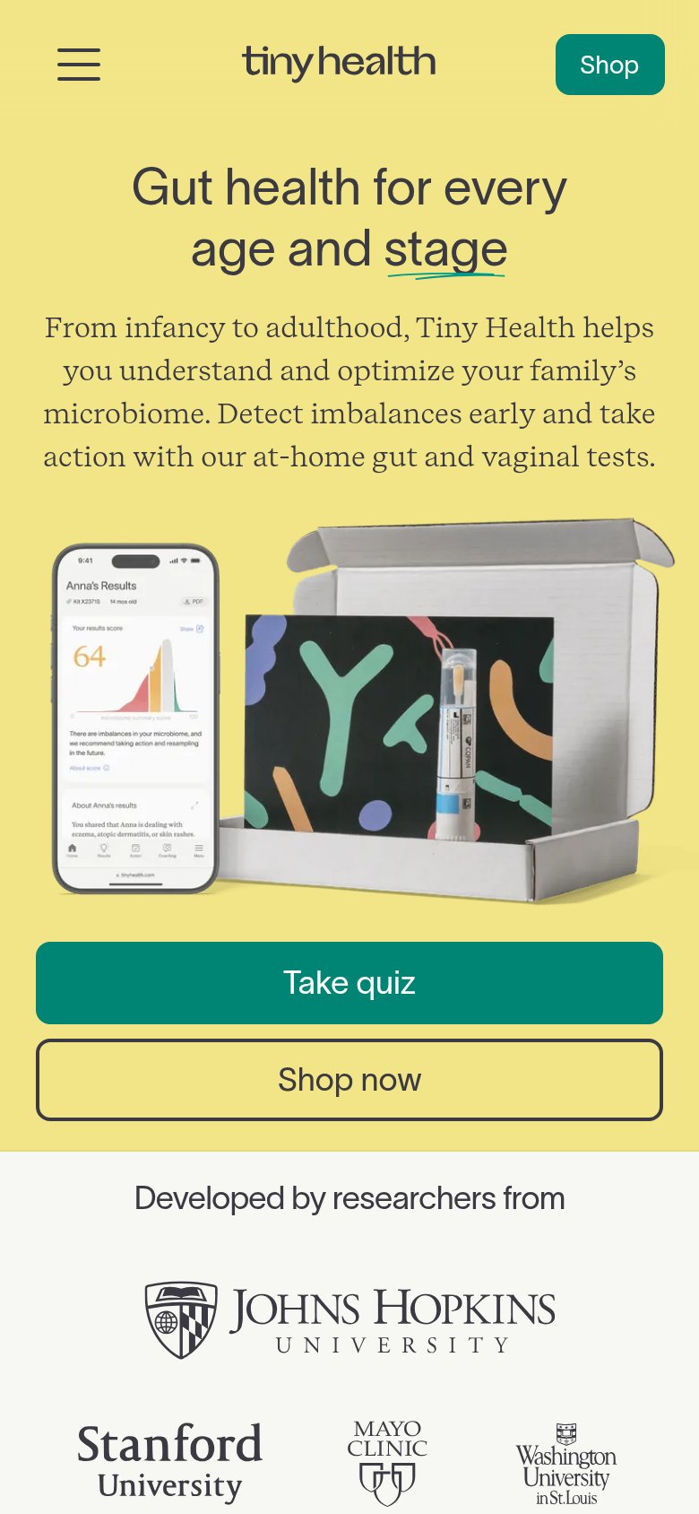 Tiny Health mobile capture for Mobile web