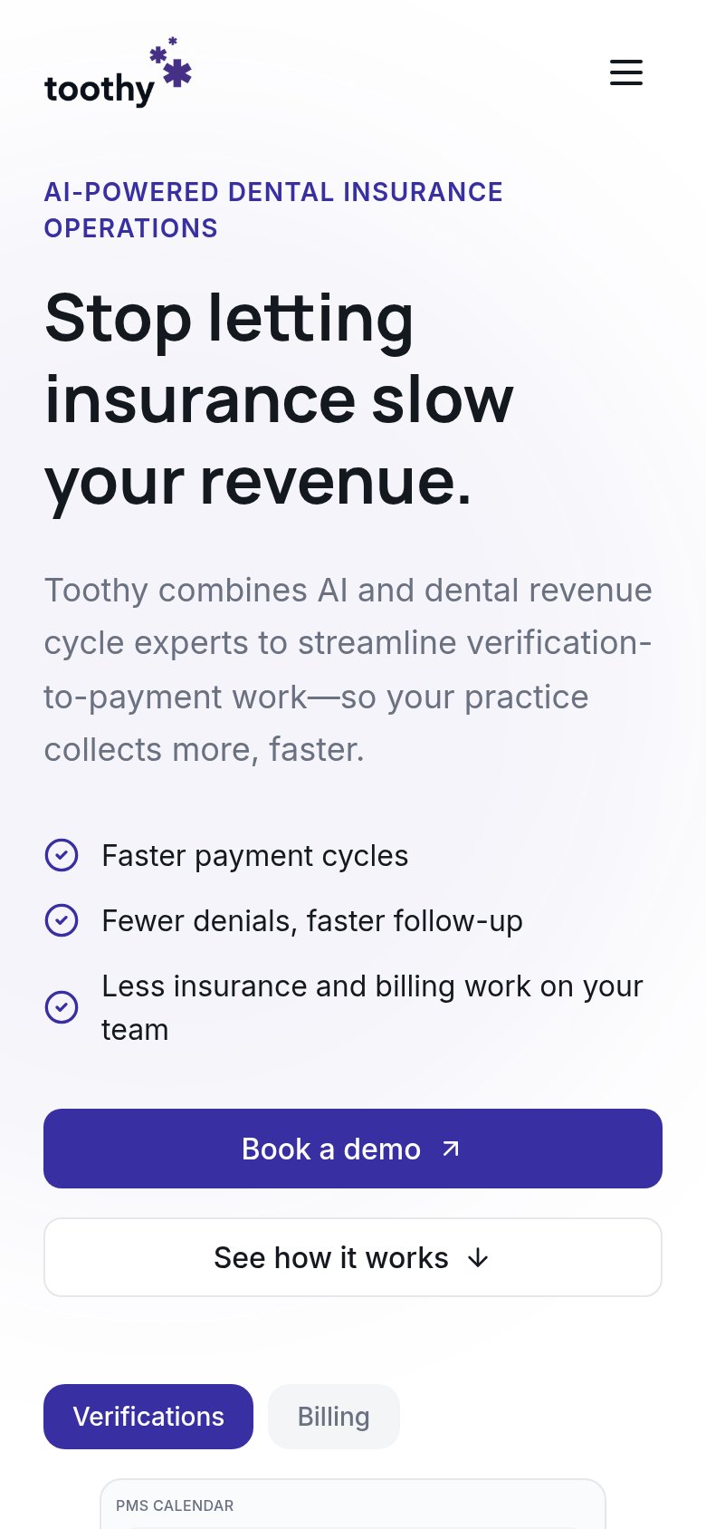 Toothy AI mobile capture for Mobile web