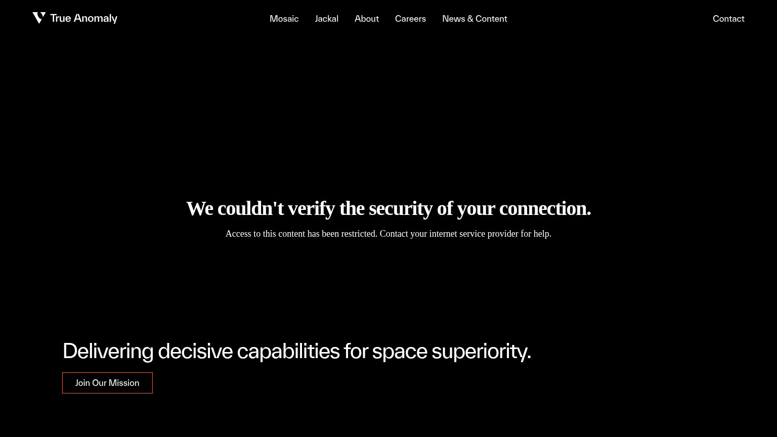 True Anomaly desktop capture for Trust