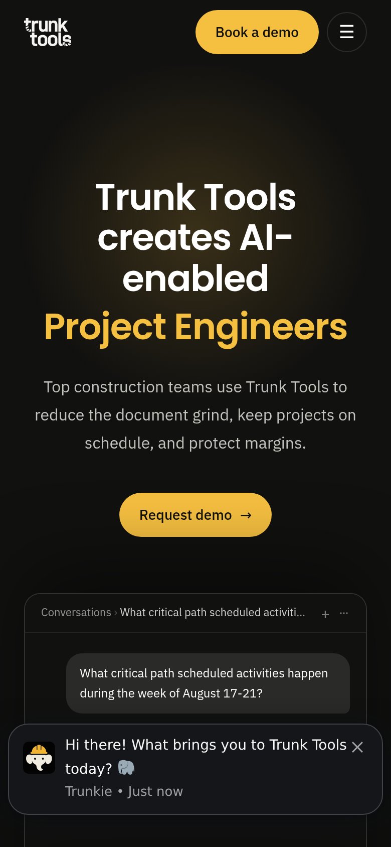 Trunk Tools mobile capture for Mobile web